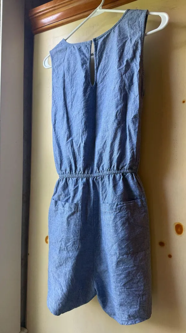 Ann Taylor Loft Denim Color Romper Small  - Image 3
