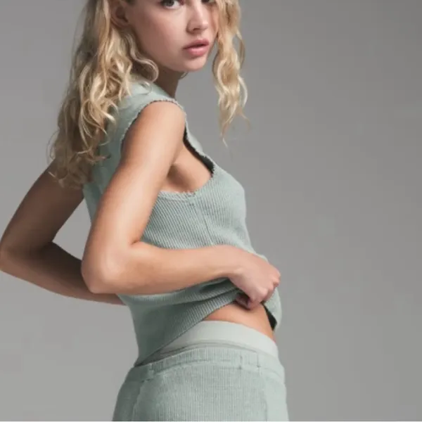 Skims Tank VAPOR super Rare New Waffle / Dustress Shoulder Openings XS - Image 2