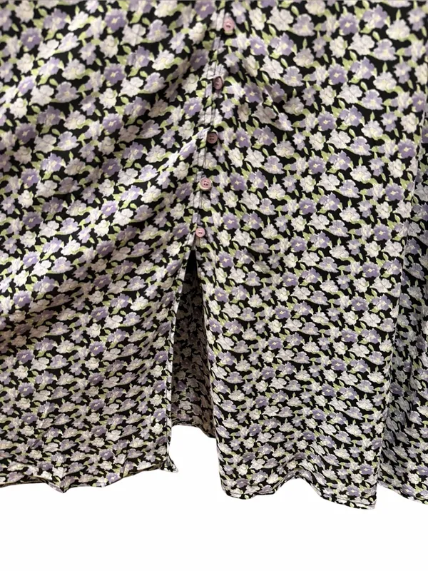 NWT In Bloom Floral Midi Slip Dress Lace Trim Button Front Cottagecore L - Image 8