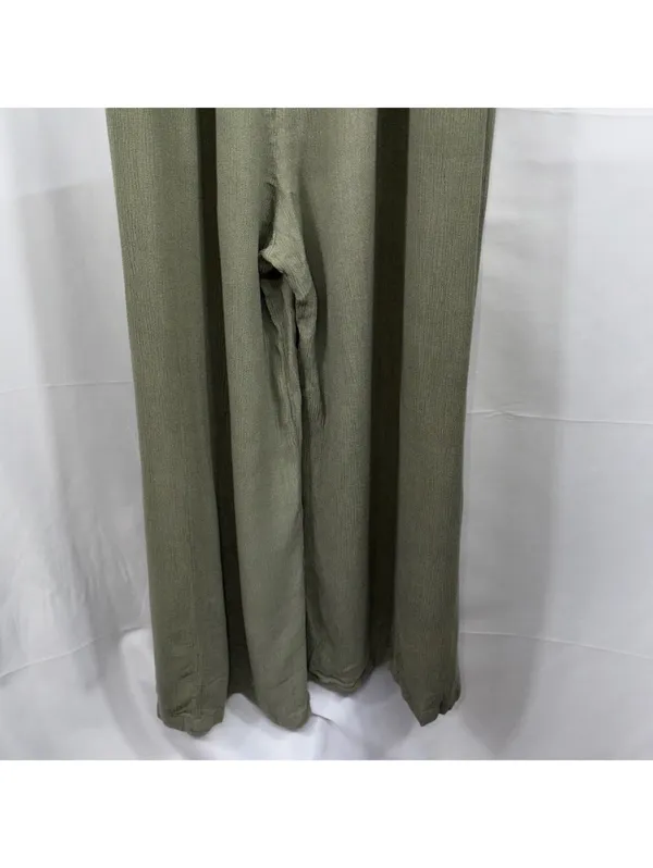 HYFVE Sage Green Tie Strap Wide Leg Jumpsuit Women’s Medium - Image 4