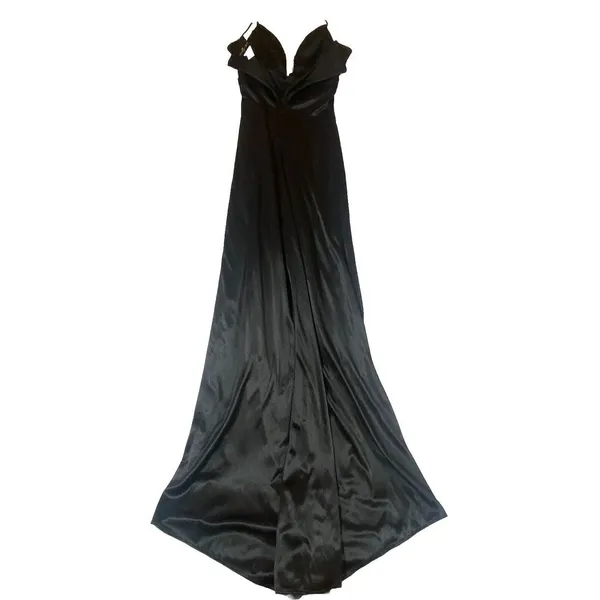 Sexy Ruched Hourglass‎ Black Dress Rhinestones 5/6 Formal Prom Evening Gown - Image 10