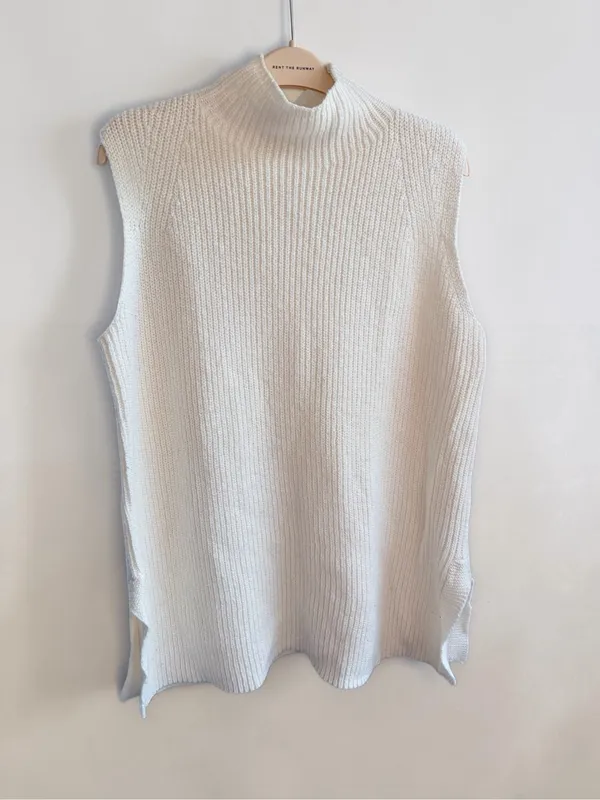 Lauren Ralph Lauren Cream Cable Knit Mock Neck Sweater Vest 2X - Image 2