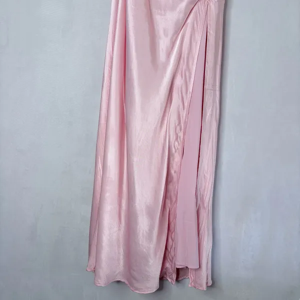 Hello Molly The Aurora Pink Satin Maxi Dress Wedding Parlor - Image 7