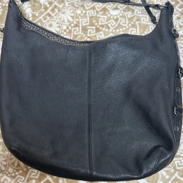 Luck Brand Black Leather Hobo Bag/ Tote - Image 4