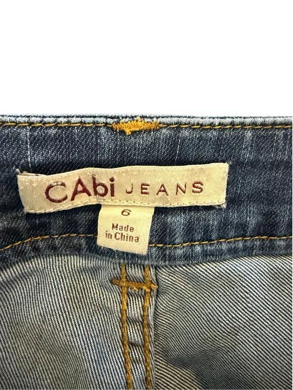 CAbi Jeans Women’s 6 Blue Denim Flare Bootcut Front Patch Pockets Stretch - Image 6