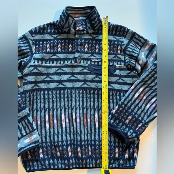 Lululemon Patagonia Synchilla Snap T Fleece Pullover Kuta Klash Blue -Size Small - Image 5