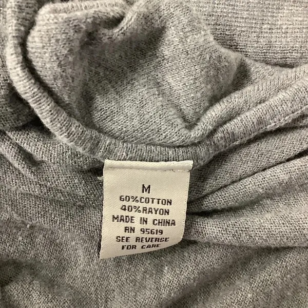 Fever Grey Knit Cowl Neck Tunic Faux Wrap Sweater Top Size Medium Preowned - Image 6
