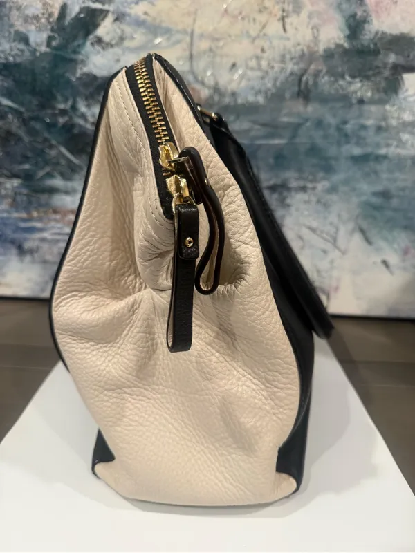 Kate Spade New York Magnolia Park Ollie Bag Purse Cream Black EUC - Image 6