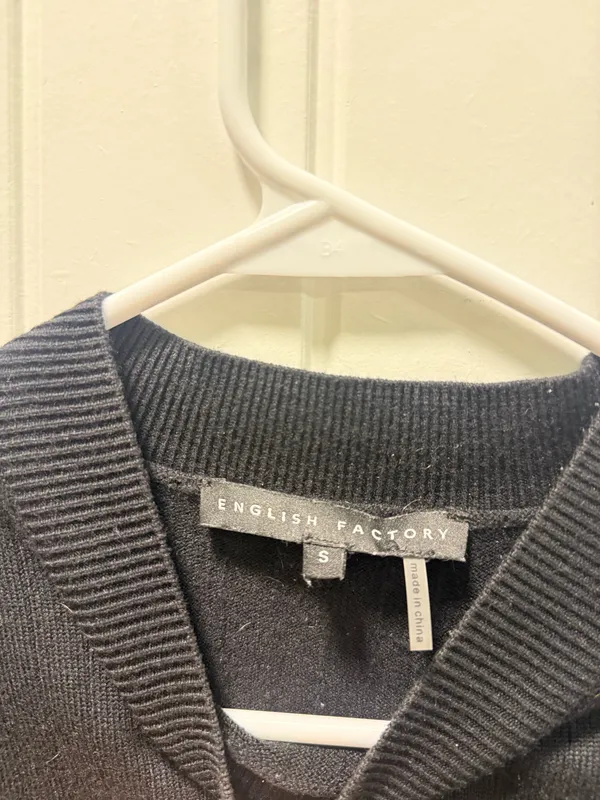 English Factory Top Puff Sleeve Black - Image 4