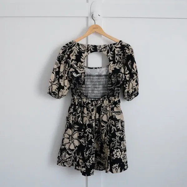 Free People Hawaiian Floral Mini Dress - Image 3