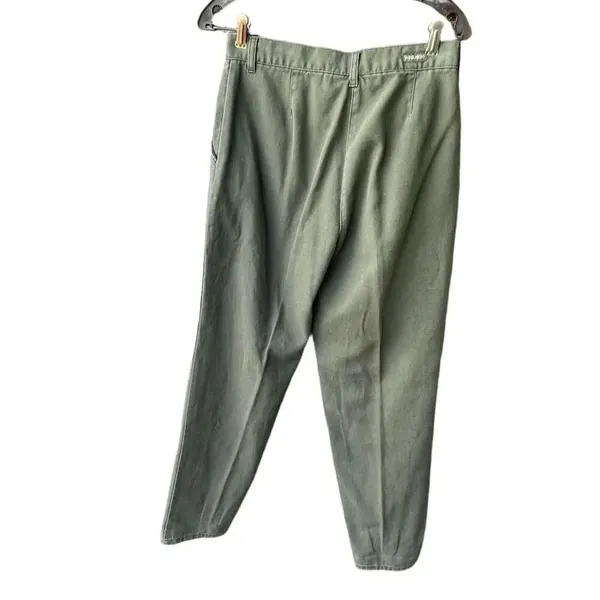 Woolrich size 8 Loden Green 100% cotton straight leg pants.runs small - Image 2