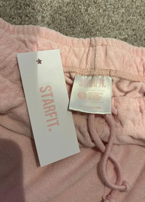 Starfit Pink Terry Shorts - Image 4
