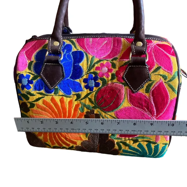 Mexican Embroidered Floral Handbag - Image 10