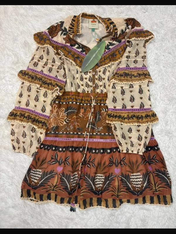 NWT Farm Rio Ainika Floral Ruffled Mini Dress - Image 5