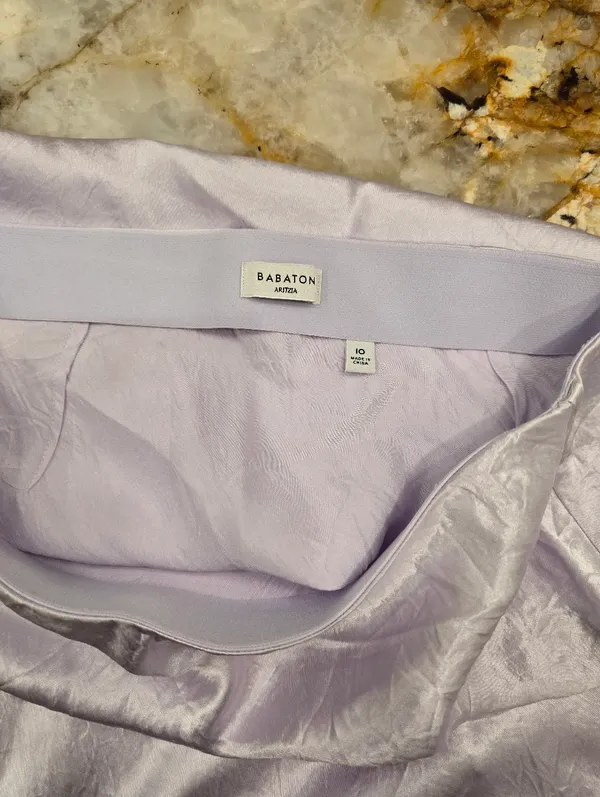 Babaton Aritzia Slip Satin Maxi Skirt Limited Edition swoon lavender 10 - Image 5