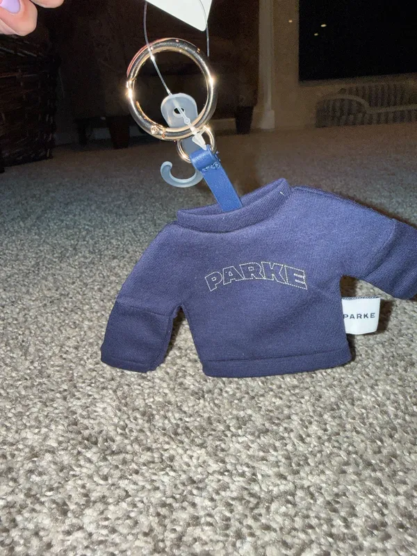 Parke x Target Navy Blue Mockneck Sweatshirt Keychain Bag Charm - Image 3
