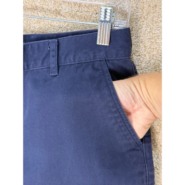 Flawed Lauren Ralph Lauren Navy Blue Chino Shorts‎ 100% cotton country club - Image 6