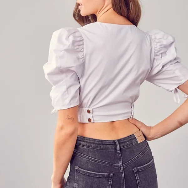 Wrap Front Top White - Image 2