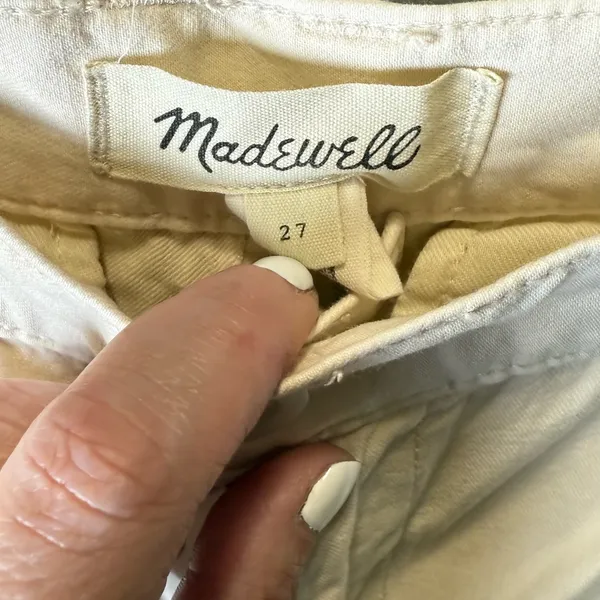 Madewell Women's Low Slung Cargo Beige Pants‎ Size 27 - Image 4