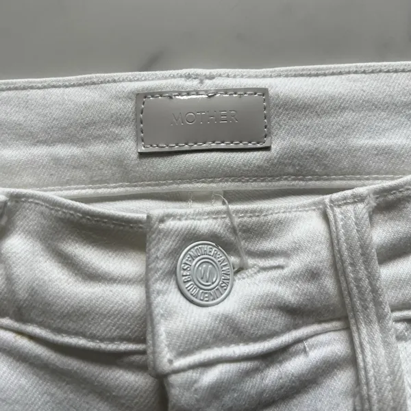 Mother Denim White High Waisted Rider Ankle Jeans Fairest Of Them All Size 26 - Image 3