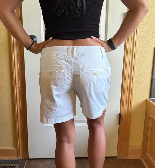 LOFT White Linen Shorts - Image 2