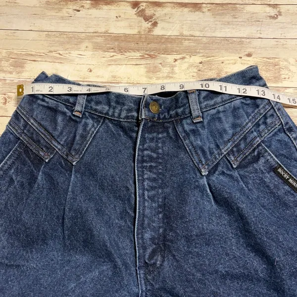 Rocky Mountain Jean Company Rockies High Waisted Western Size 30 11 VTG Pleated - Image 7