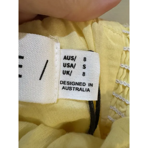 Revolve Sovere Bliss One Shoulder Midi‎ Dress Butter yellow size Small $229 MSRP - Image 5