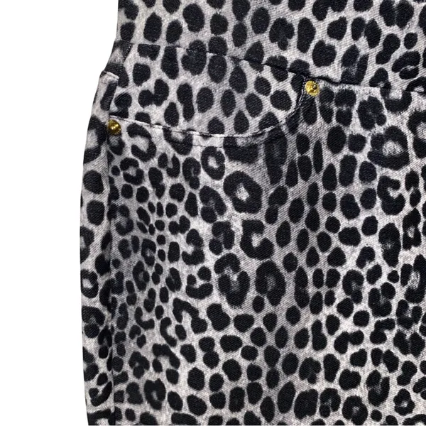 Ladies Michael Kors Snow Leopard Ponte Pants Pull-On Leggings L - Image 2