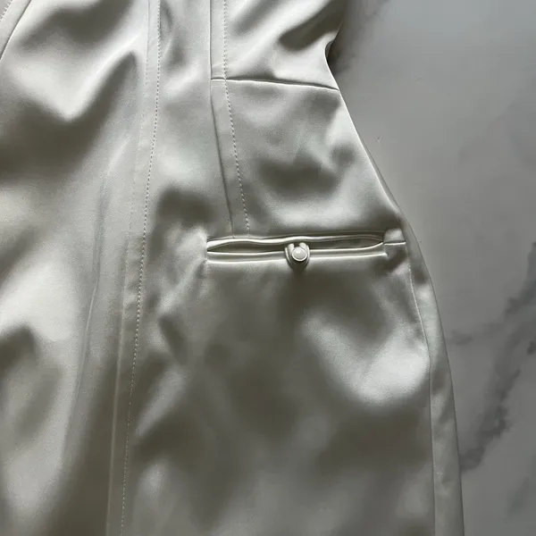 Anthropologie BHLDN Clean Lines Strapless Mini Dress White XS Bridal Wedding - Image 7