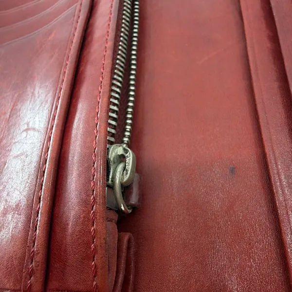 Coach Signature C Embossed Red Leather Wallet - Image 5