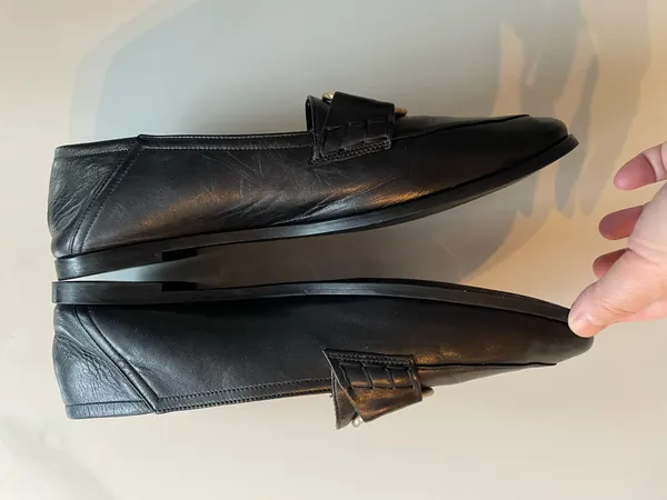 Frame Women’s Leather Loafers Slip On Shoes Black Size 39 - Image 6