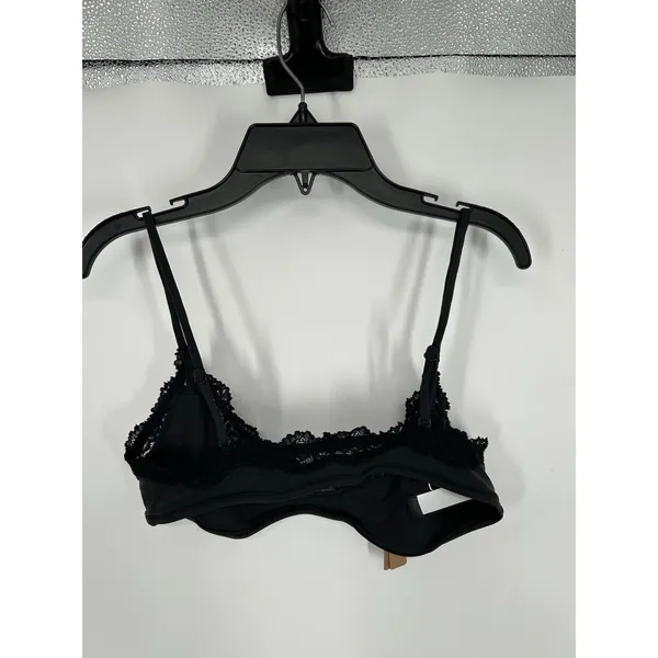 Skims Fits Everybody Lace Scoop Bralette Onyx Black Kim Kardashian Adjustable M - Image 2