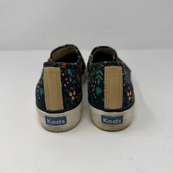 Keds Rifle Paper Co Triple Decker Floral Slip On Sneakers Black Womens 7.5 - Image 5