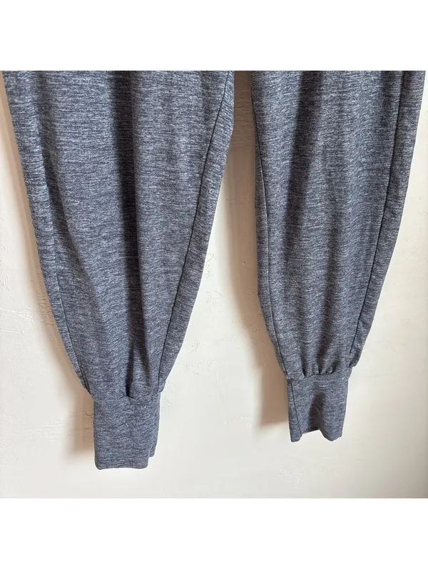 Aerie High Waisted Gray Joggers Lounge Pants Slouchy Cuffed Pockets Size S - Image 3