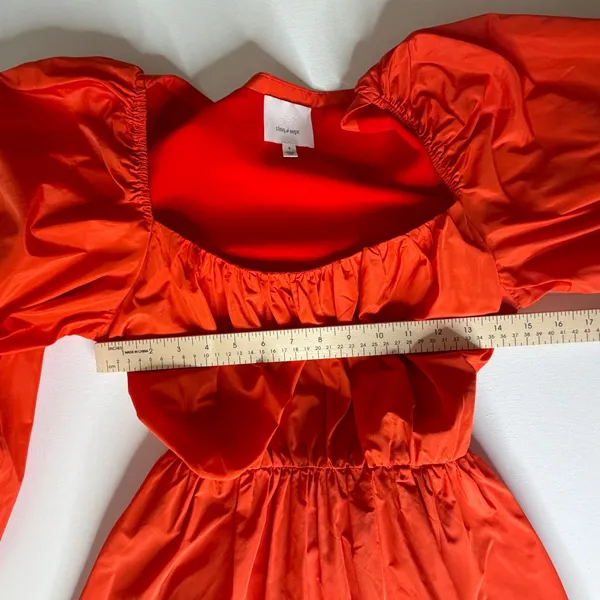 Cinq à Sept Delilah Mini‎ Dress Size 4 Fire Coral Fit and Flare Designer Party - Image 13