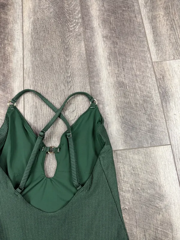 Aerie Olive Ribbed One Piece Swimsuit - Image 8