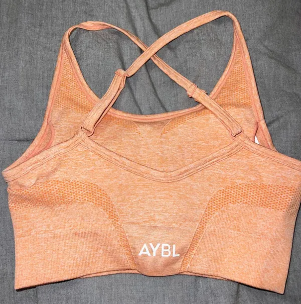 AYBL Motion Seamless Sports Bra Orange - Image 2