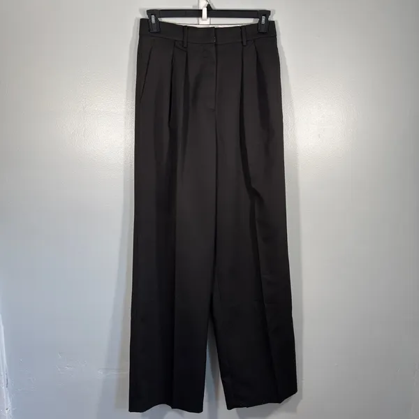 BOA Longline Dad Trousers Oversized Tailored Pleated Black Pants L NWOT - Image 2