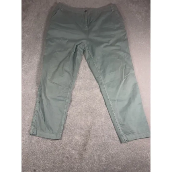 Boden Women's Chino Sage Green Pants Us 14 R Dress Pants Plus - Image 3