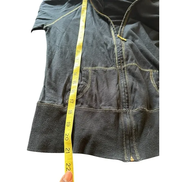 Vintage Baby Phat Y2k Zip Up Hoodie Sz L Black/gold Goth Dark Fairy Lightweight - Image 8
