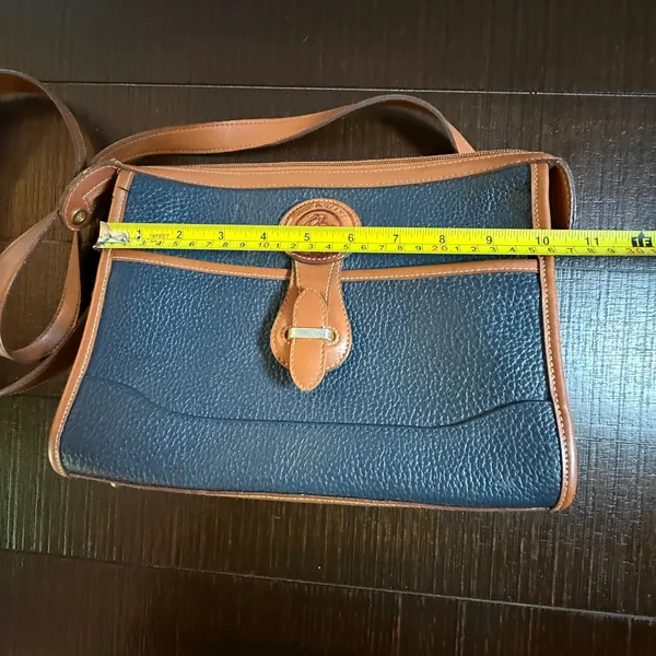 Oggi Domani Crossbody Bag Women Medium Black Brown Leather Pebbled Vintage Purse - Image 2