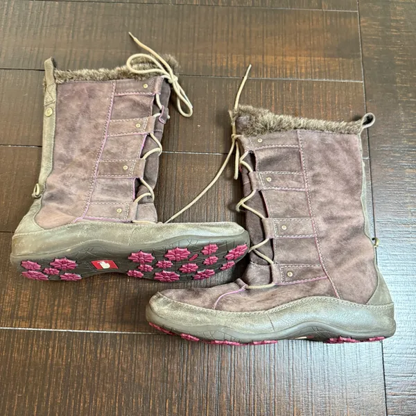 The North Face Janey Purple Suede Winter Boots PrimaLoft Insulated Womens 9‎ - Image 6