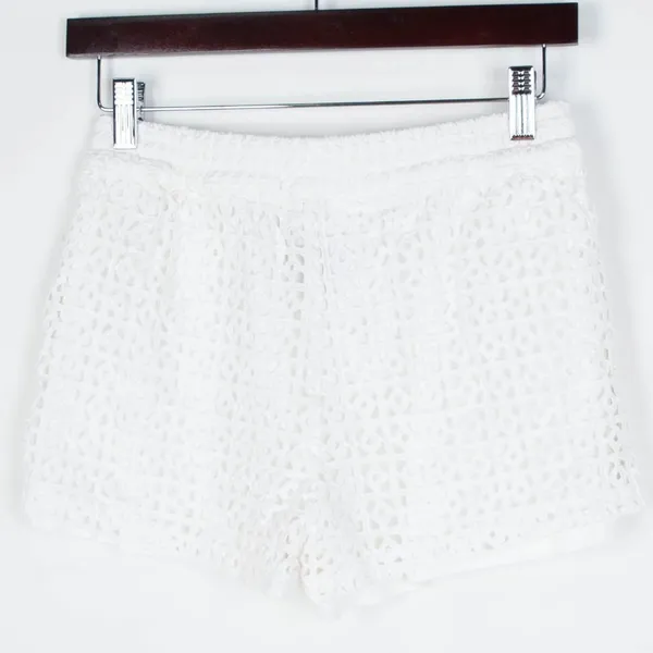 Anthropologie Elevenses White Eyelet Shorts‎ Sz XS - Image 5