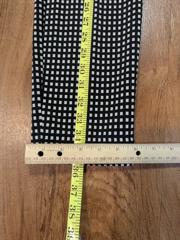Express Dress Pants, Size 2R, Black & White Check Pattern - Image 11