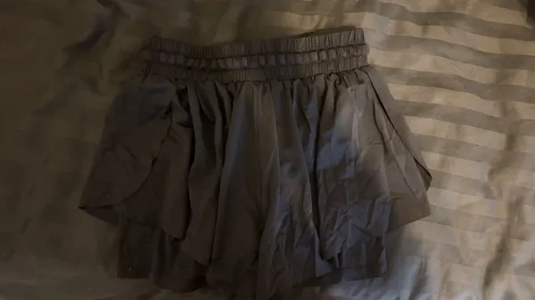 SheIn Black Flowy Butterfly Shorts - Image 3