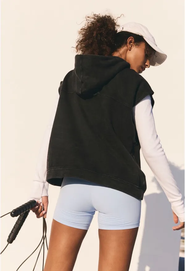 Free People Movement Sleeveless Hoodie Sweater Muscle Sweatshirt Women’s M - Image 5
