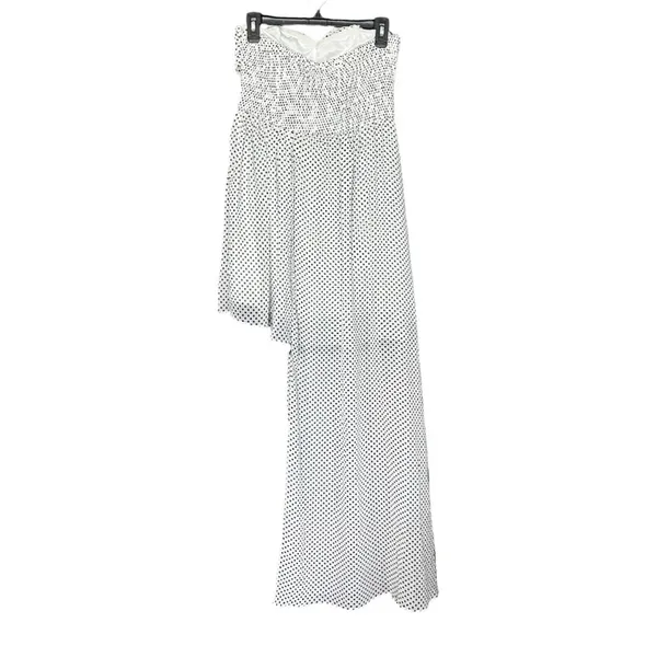 Love Point Pin Up Style Polka Dot Bustier Dress With Side Train Sz L - Image 3