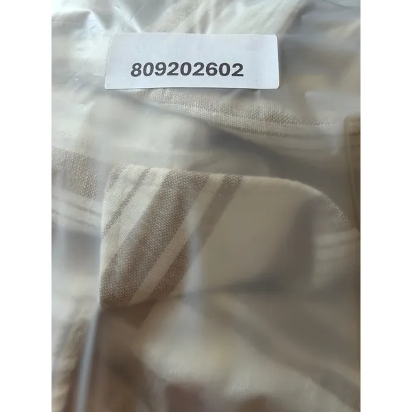 Gap Linen Blend Striped Shirt Dress Womens Small Tan White Long Sleeve Belted - Image 5