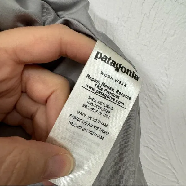 Patagonia Las Gatos Grey Fleece Full Zip Vest Womens M Outdoorsy Hiking Jacket - Image 2