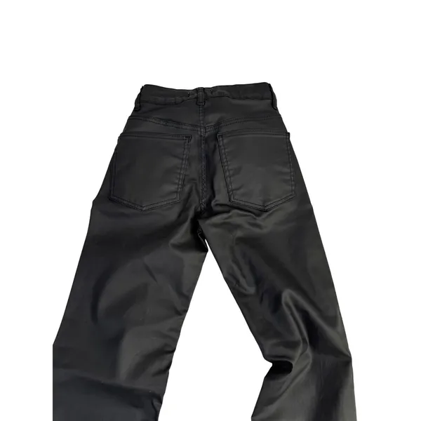 Free People We The Free Pacifica High Rise Slim Straight Leg Faux Leather Y2K‎ - Image 4